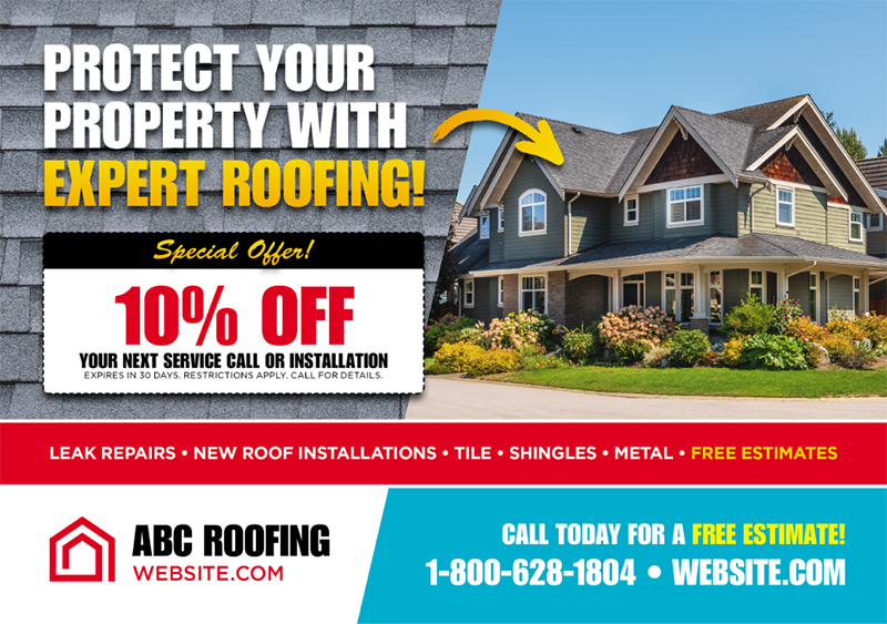 roofing postcard example