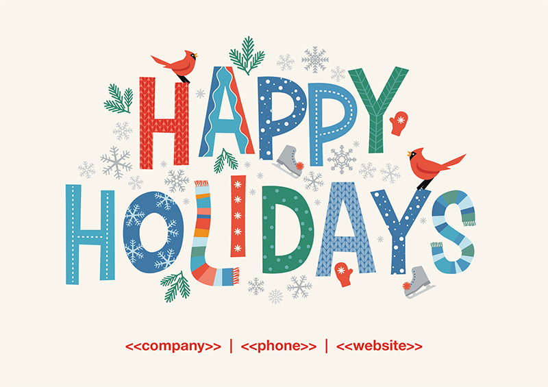 automated holiday postcard