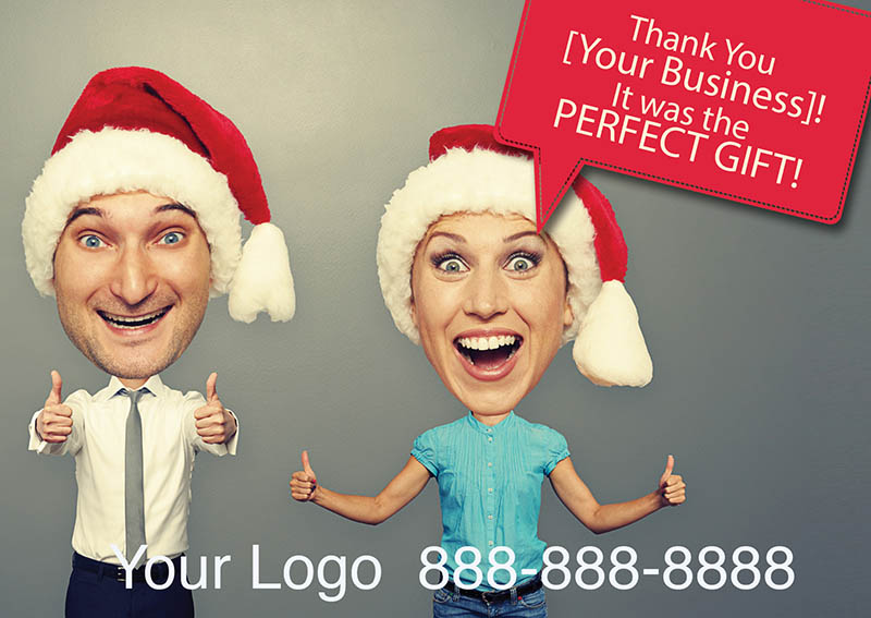 automated holiday thank you card