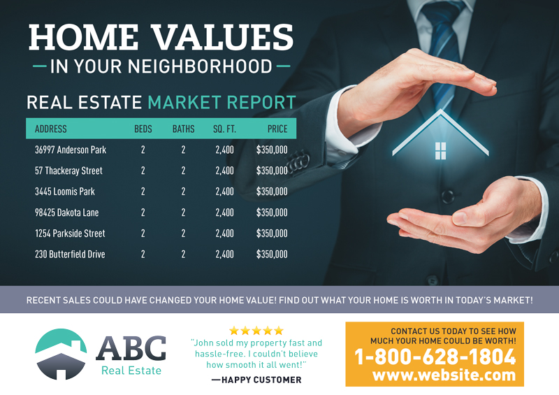 home valuation postcard